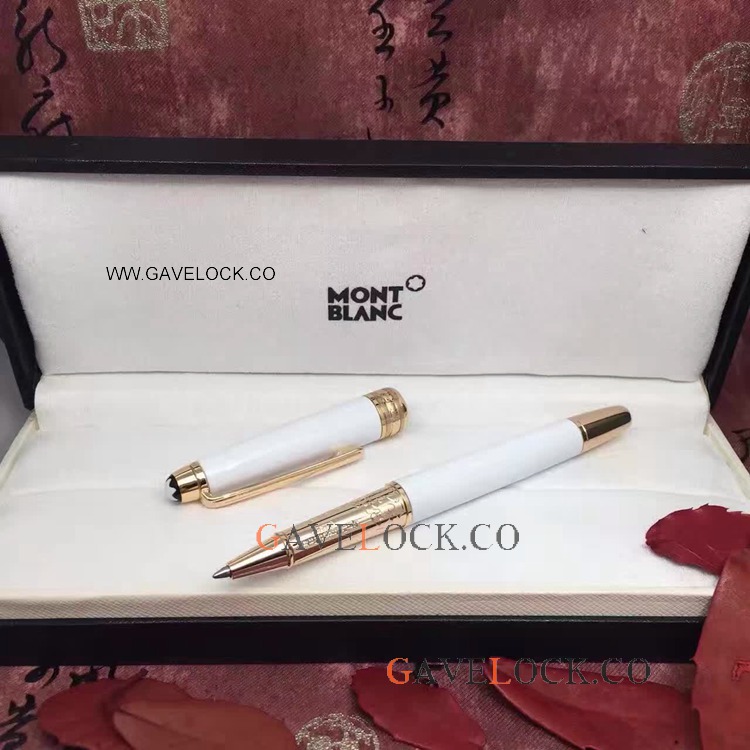Mont Blanc White Rollerball Pen / Montblanc Meisterstuck Solitaire Pen Wholesale